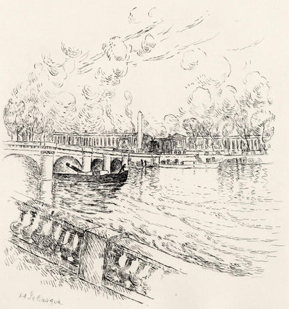 Henri Lebasque, Quai D'Orsay, A La Gloire Paris, Etching