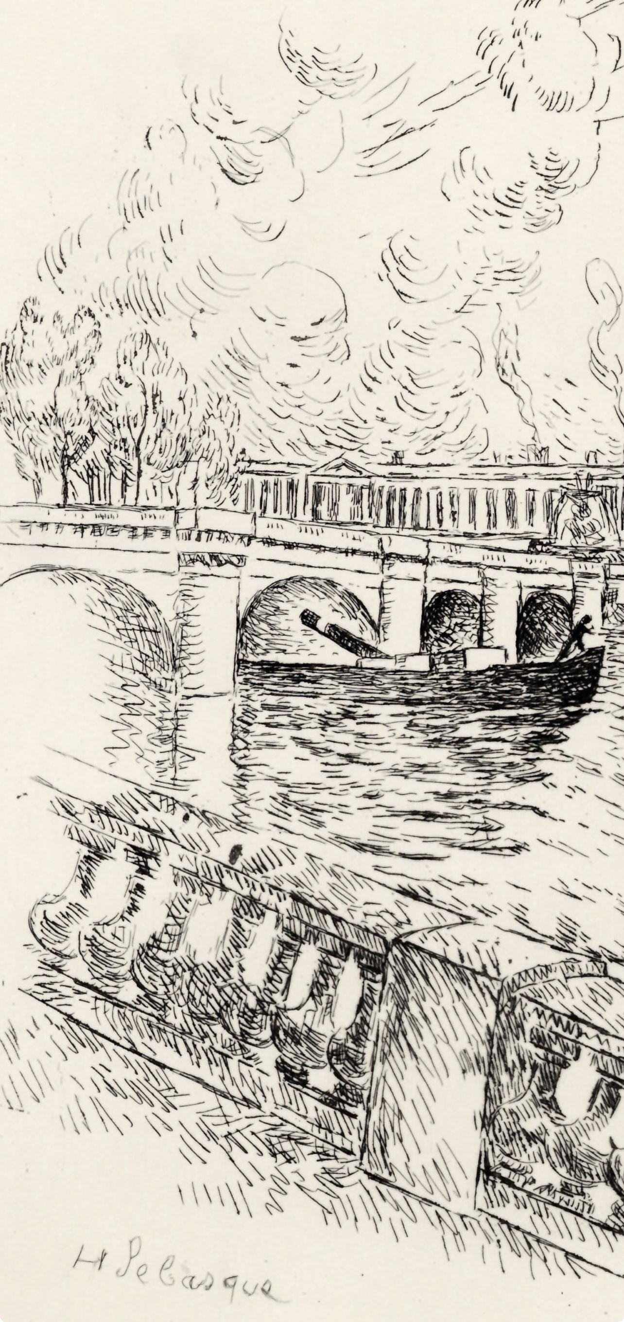 Henri Lebasque, Quai D'Orsay, A La Gloire Paris, Etching