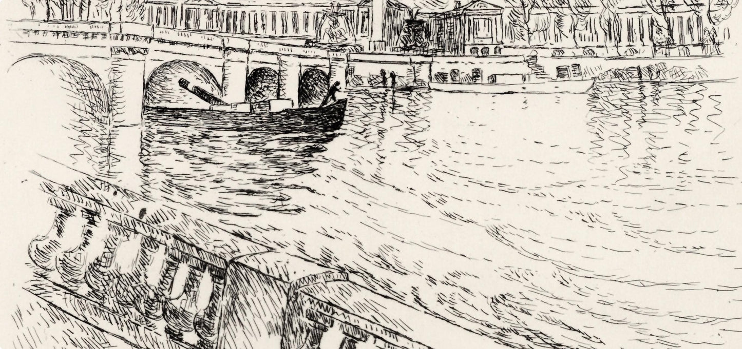 Henri Lebasque, Quai D'Orsay, A La Gloire Paris, Etching