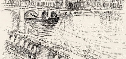 Henri Lebasque, Quai D'Orsay, A La Gloire Paris, Etching