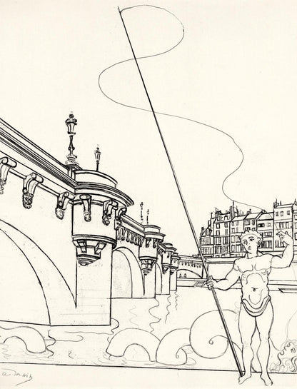 Andr Derain, Le Pont Neuf, A La Gloire Paris, Etching