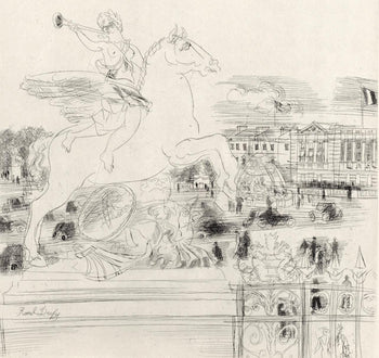 Raoul Dufy, Les Champs-Lyses, Place De La Concorde, A La Gloire Paris, Etching