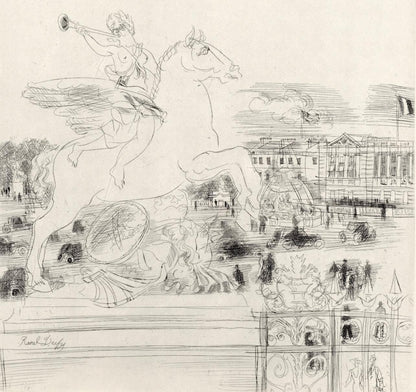 Raoul Dufy, Les Champs-Lyses, Place De La Concorde, A La Gloire Paris, Etching