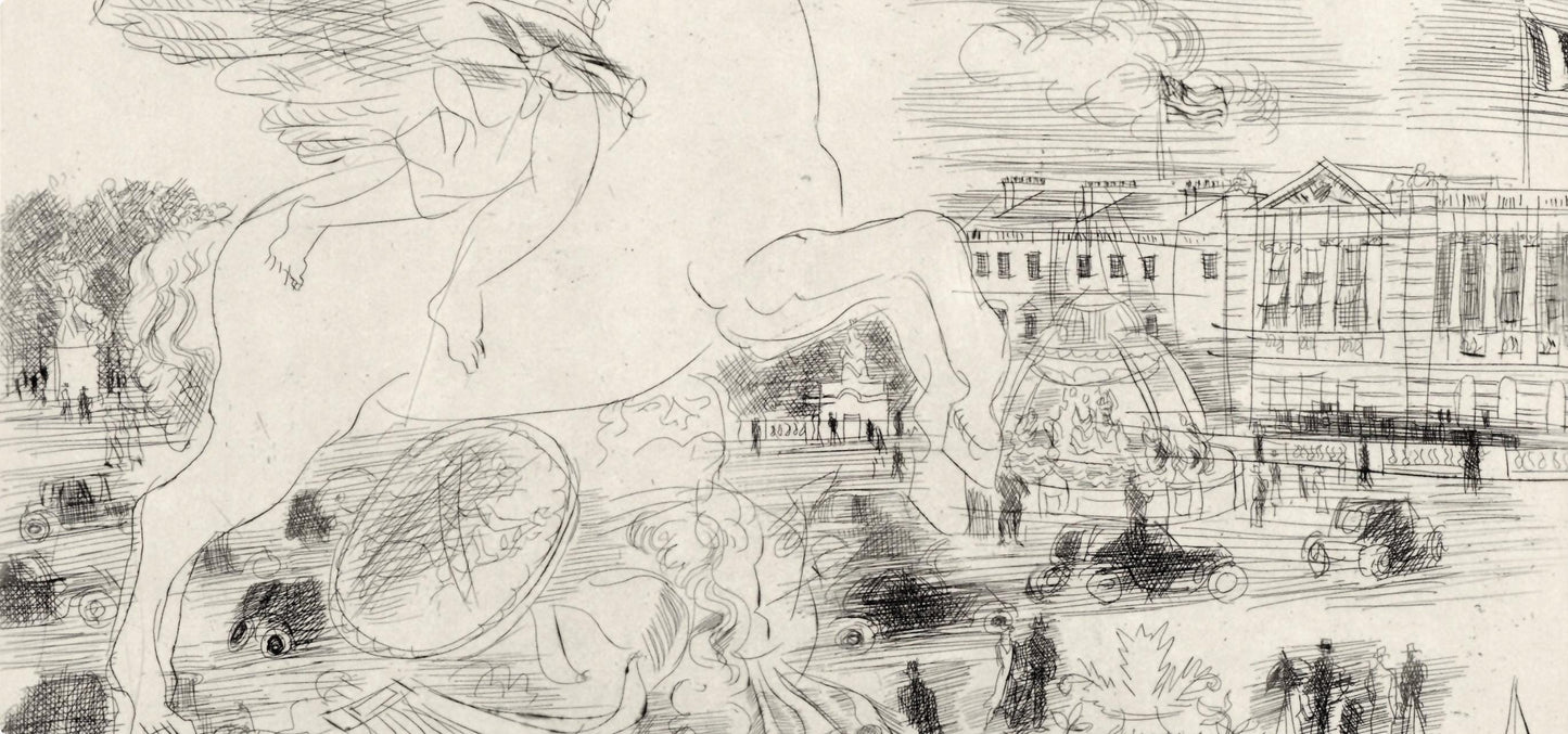 Raoul Dufy, Les Champs-Lyses, Place De La Concorde, A La Gloire Paris, Etching