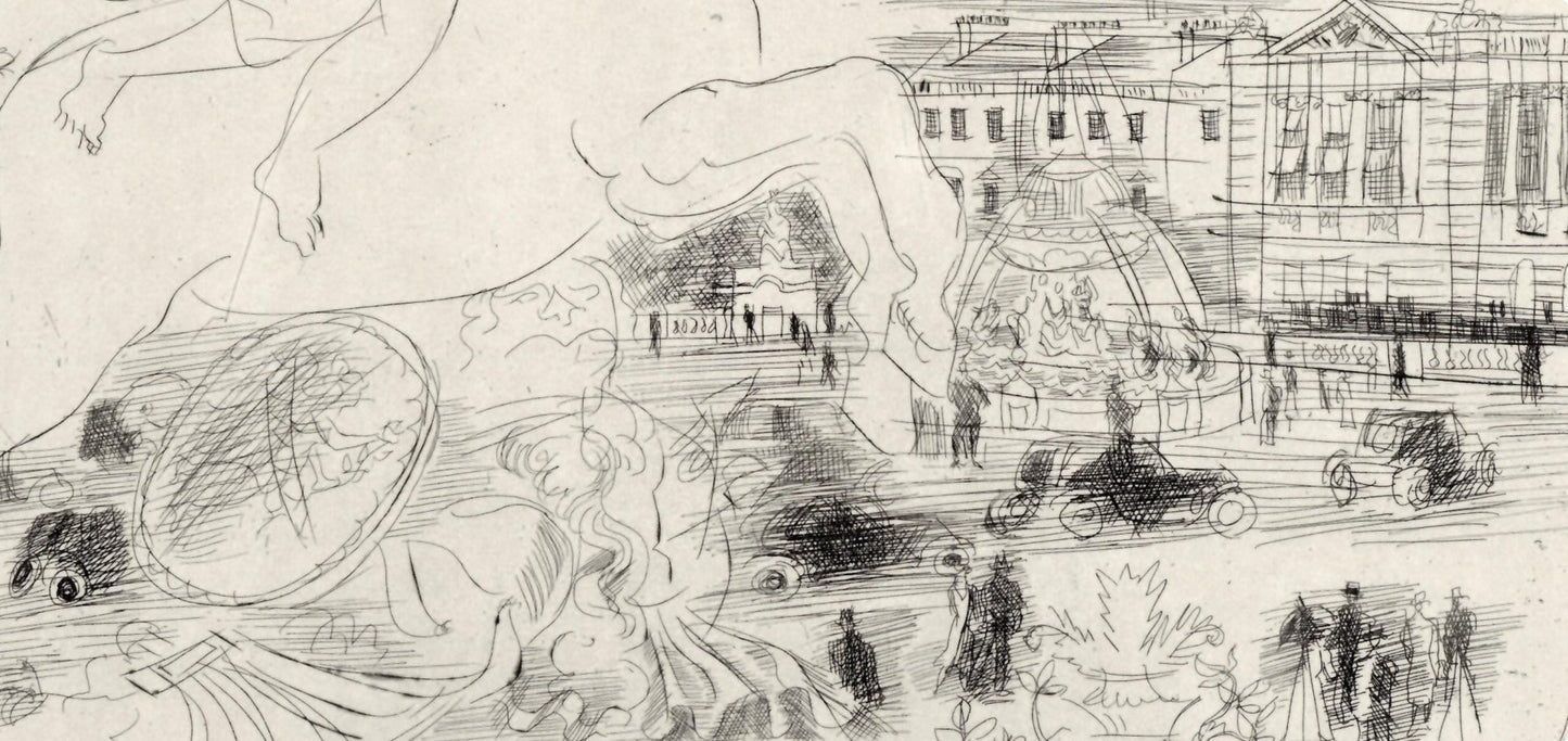 Raoul Dufy, Les Champs-Lyses, Place De La Concorde, A La Gloire Paris, Etching