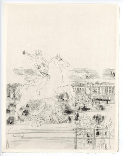 Raoul Dufy, Les Champs-Lyses, Place De La Concorde, A La Gloire Paris, Etching