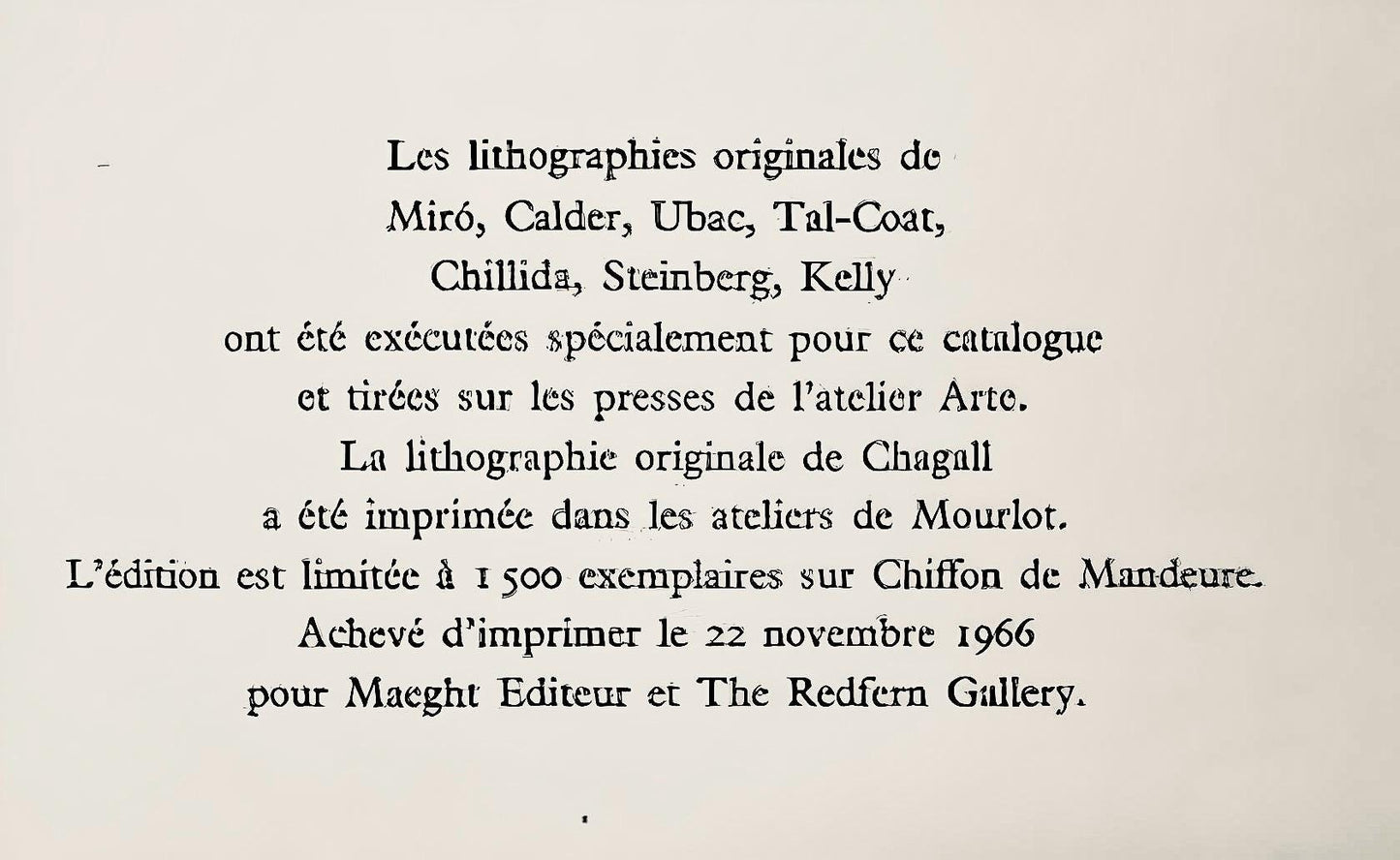 Alberto Giacometti, Composition (Kornfeld 322; Lust 32), Derrire Le Miroir, Lithograph