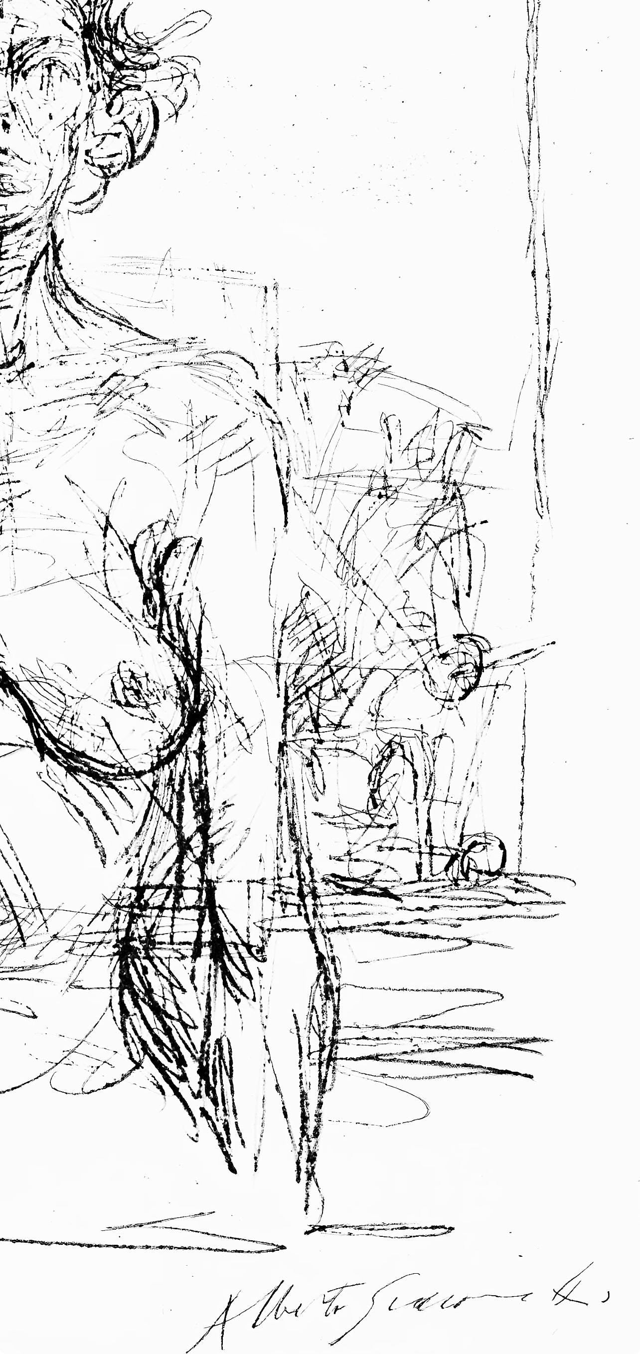 Alberto Giacometti, Composition (Kornfeld 322; Lust 32), Derrire Le Miroir, Lithograph