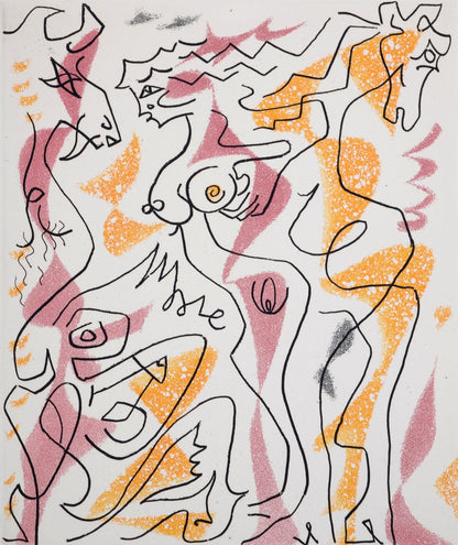 Andr Masson, Composition, Feuilles Parses, Etching