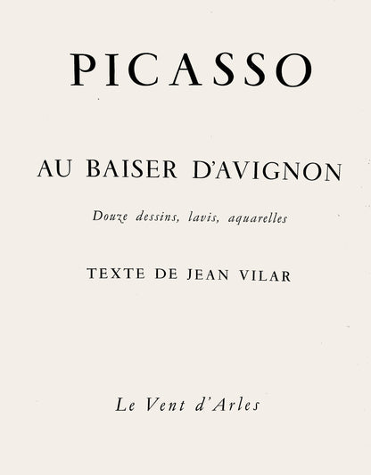 Pablo Picasso, Composition (Orozco 193-204), Au Baiser D'Avignon, Lithograph