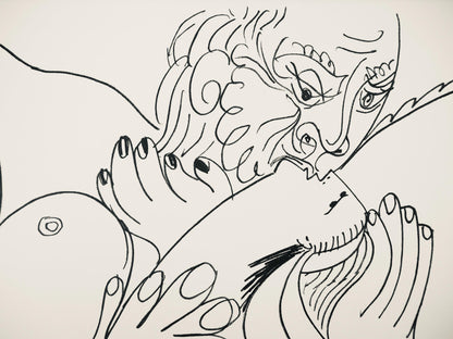 Pablo Picasso, Composition (Orozco 193-204), Au Baiser D'Avignon, Lithograph