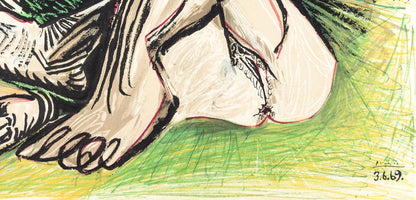 Pablo Picasso, Composition (Orozco 193-204), Au Baiser D'Avignon, Lithograph