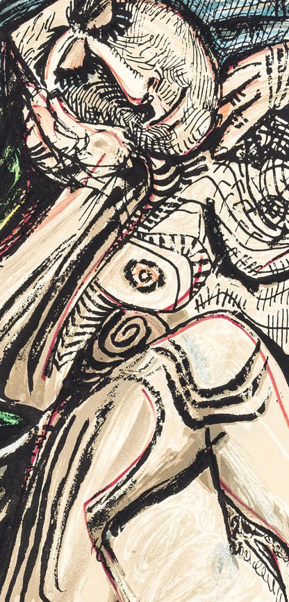 Pablo Picasso, Composition (Orozco 193-204), Au Baiser D'Avignon, Lithograph