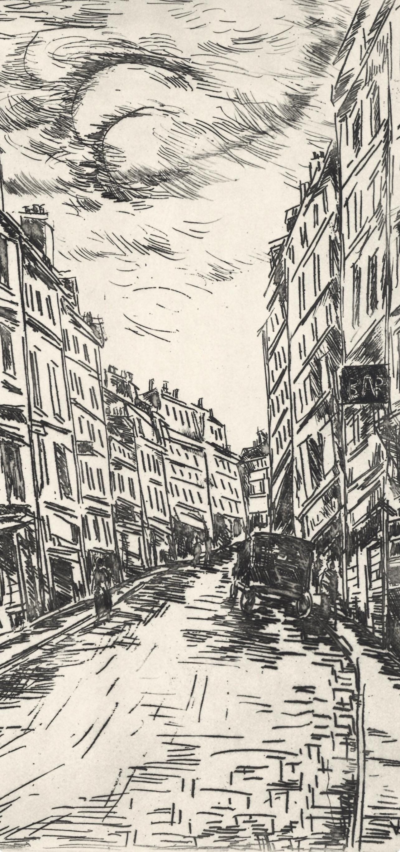 Maurice De Vlaminck, Rue De La Glacire, A La Gloire Paris, Etching