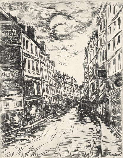 Maurice De Vlaminck, Rue De La Glacire, A La Gloire Paris, Etching