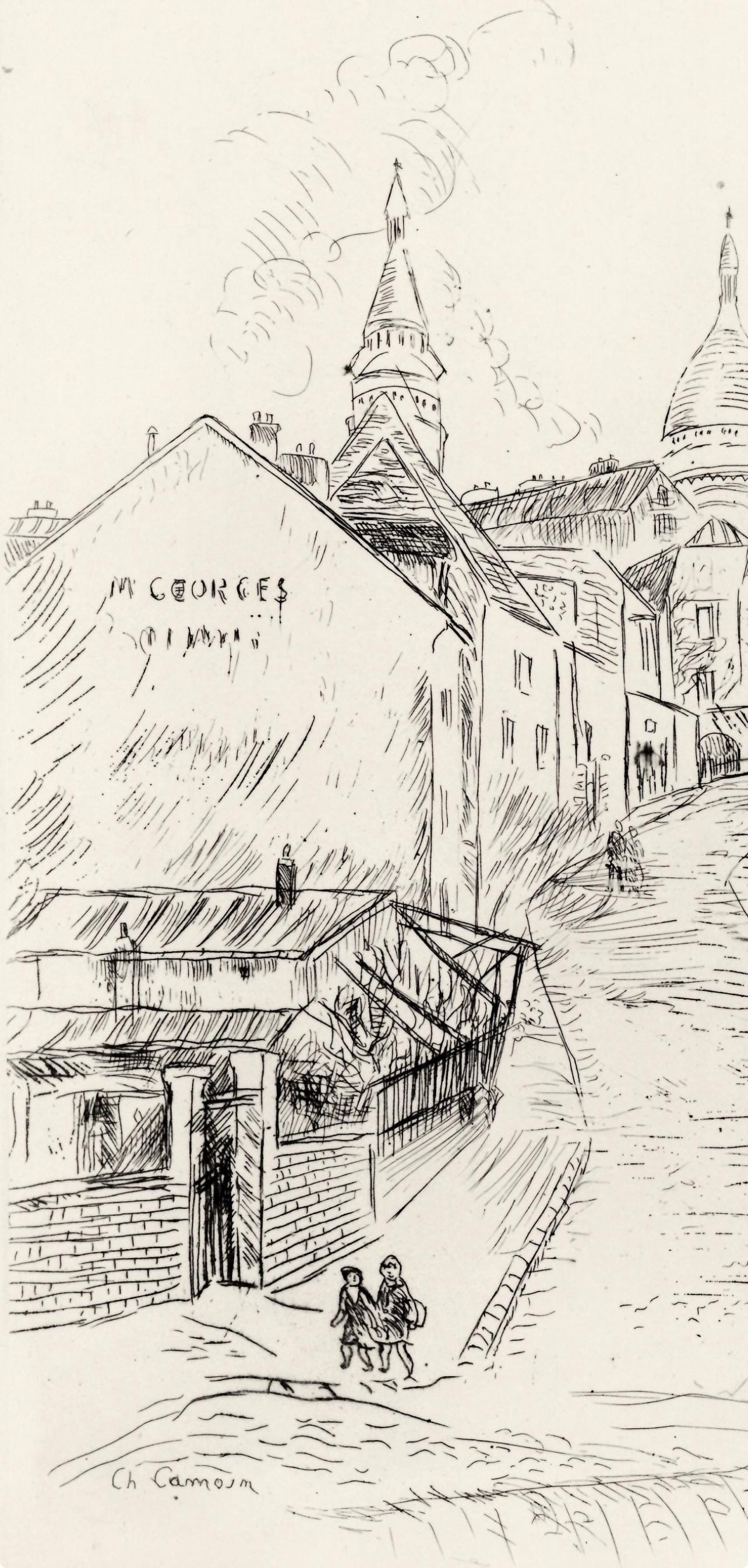 Charles Camoin, Montmartre, A La Gloire Paris, Etching