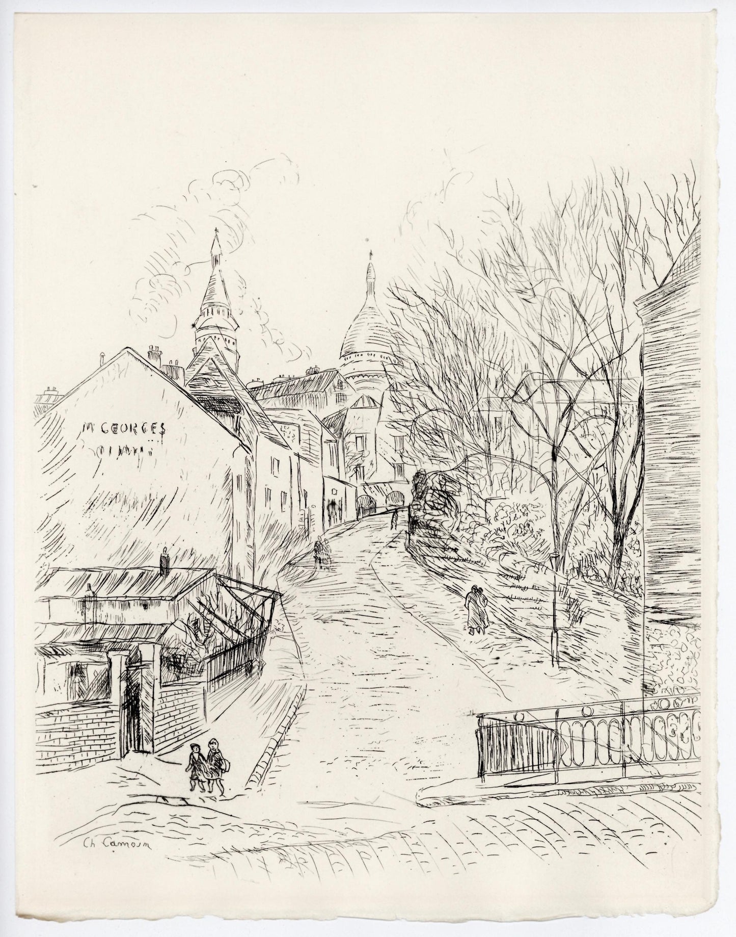 Charles Camoin, Montmartre, A La Gloire Paris, Etching