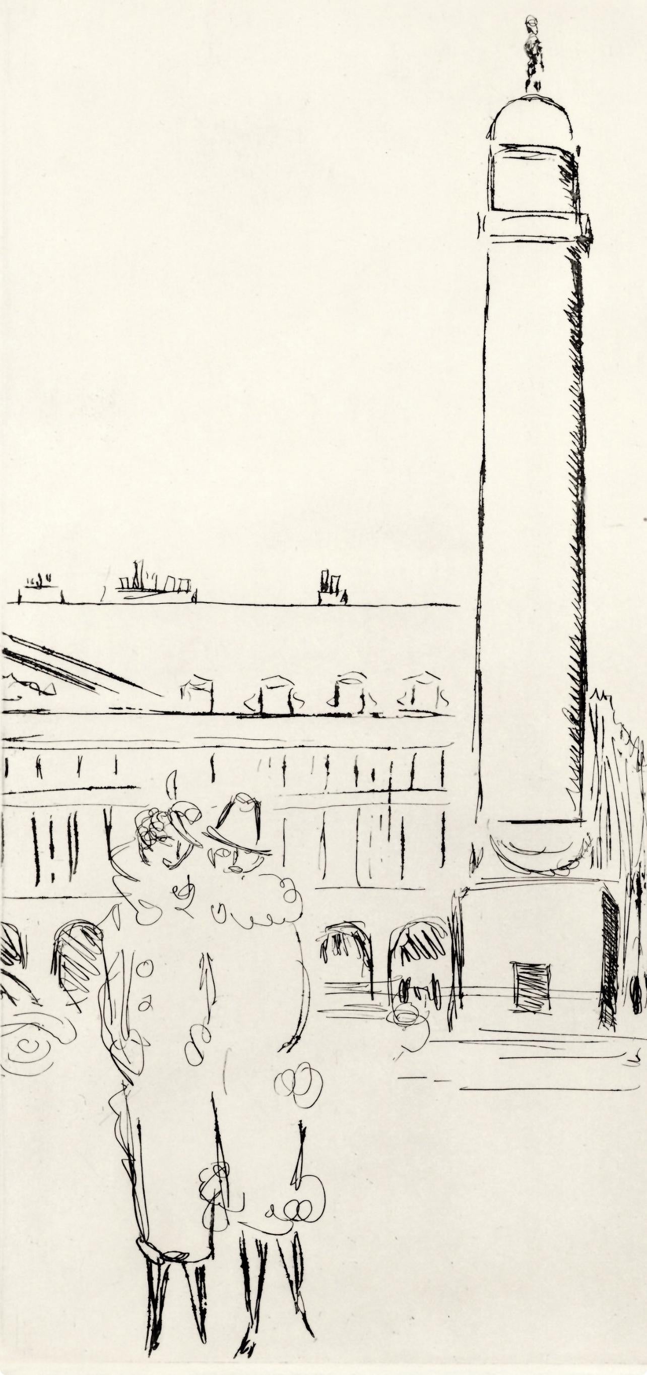 Kees Van Dongen, Place Vendme, A La Gloire Paris, Etching