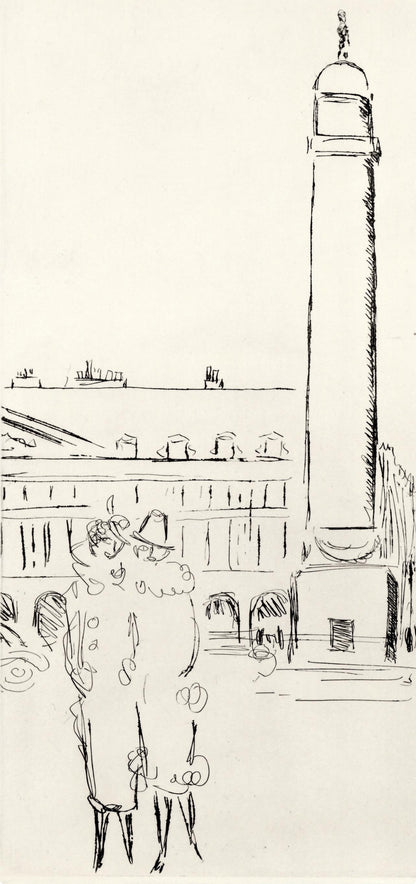 Kees Van Dongen, Place Vendme, A La Gloire Paris, Etching