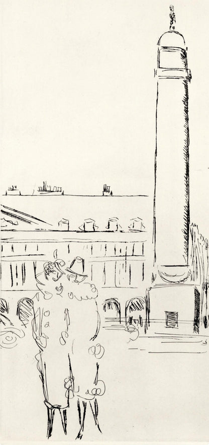Kees Van Dongen, Place Vendme, A La Gloire Paris, Etching