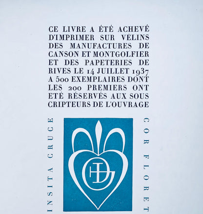 George Desvallires, Crucifix De Notre Dame, A La Gloire Paris, Etching