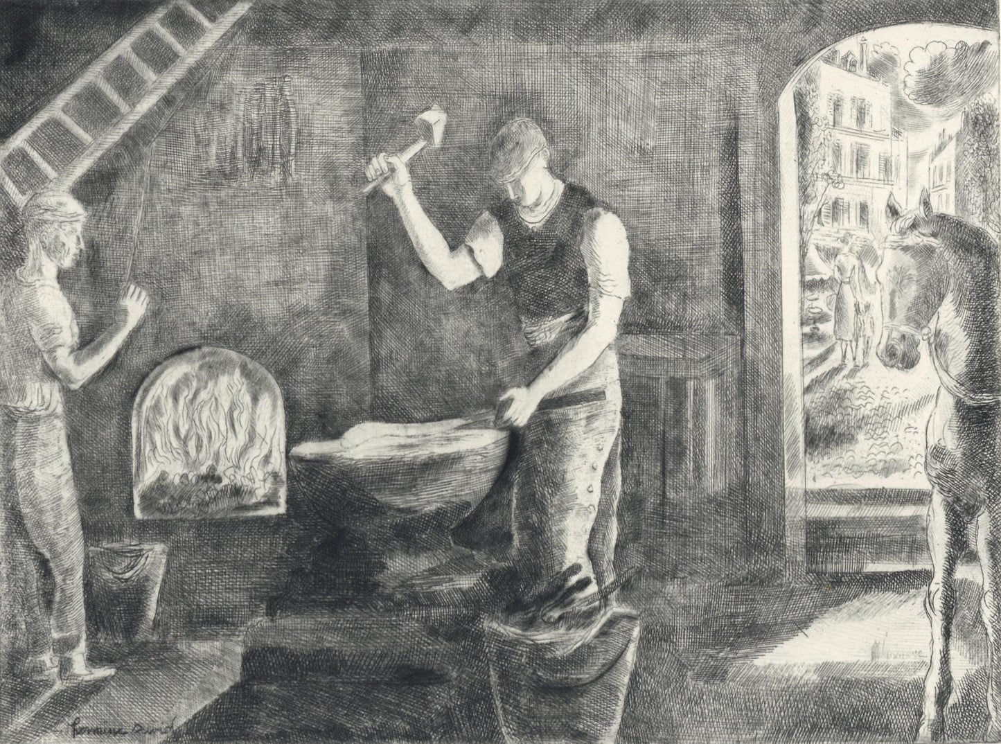 Hermine David, Composition, Alternance, Etching