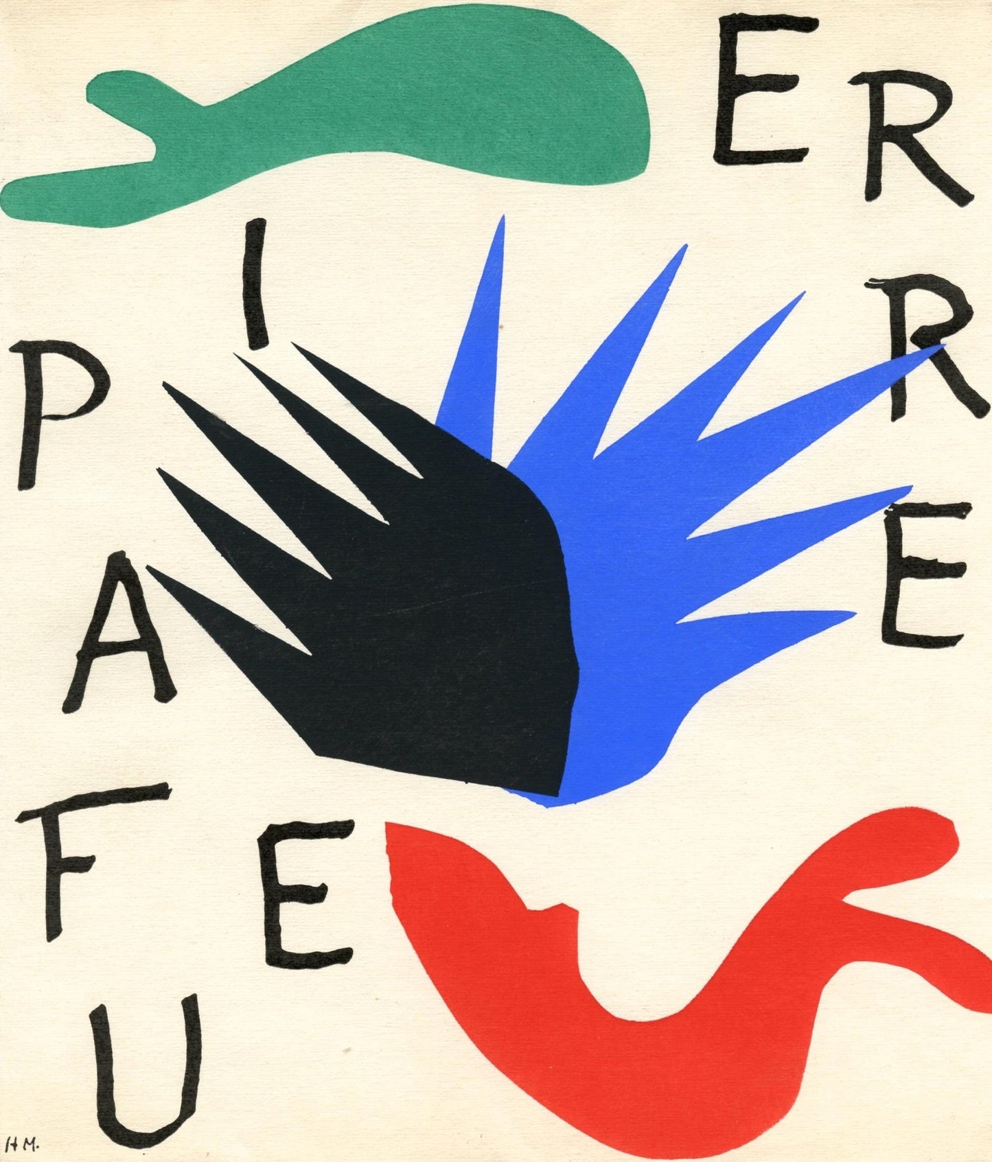 Henri Matisse, Composition (Duthuit No. 17), Pierre Feu, Les Miroirs Profonds, Lithograph