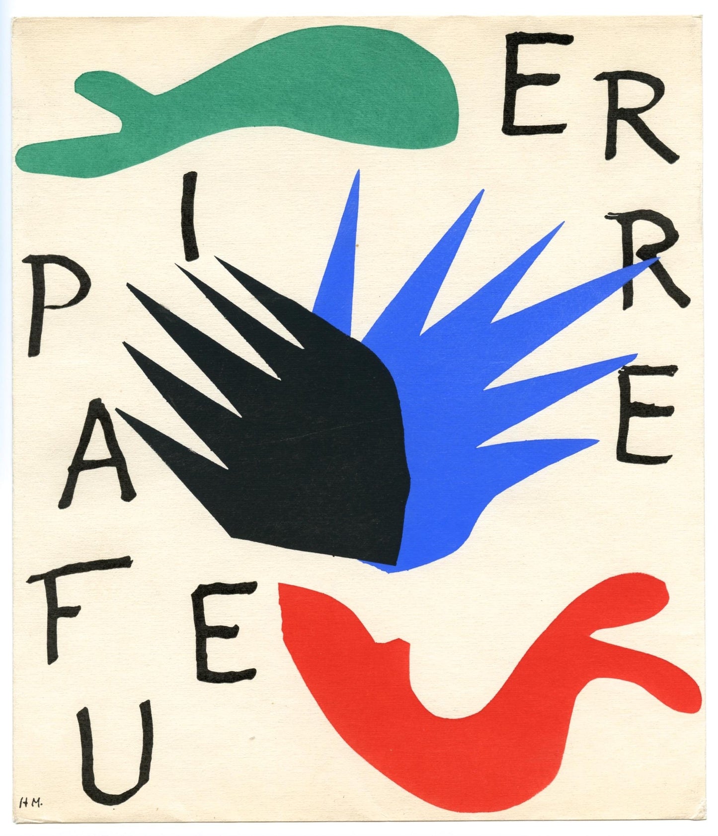 Henri Matisse, Composition (Duthuit No. 17), Pierre Feu, Les Miroirs Profonds, Lithograph