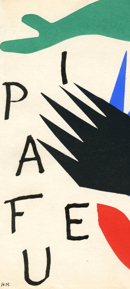 Henri Matisse, Composition (Duthuit No. 17), Pierre Feu, Les Miroirs Profonds, Lithograph