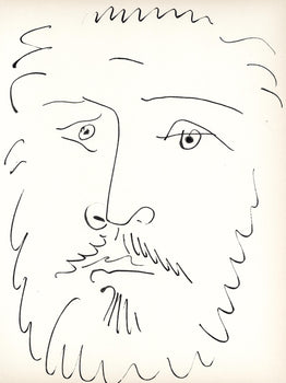 Pablo Picasso, Visage D'Homme Barbu, De Face (Cramer No. 84), 40 Dessins De Picasso En Marge Du