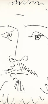 Pablo Picasso, Visage D'Homme Barbu, De Face (Cramer No. 84), 40 Dessins De Picasso En Marge Du