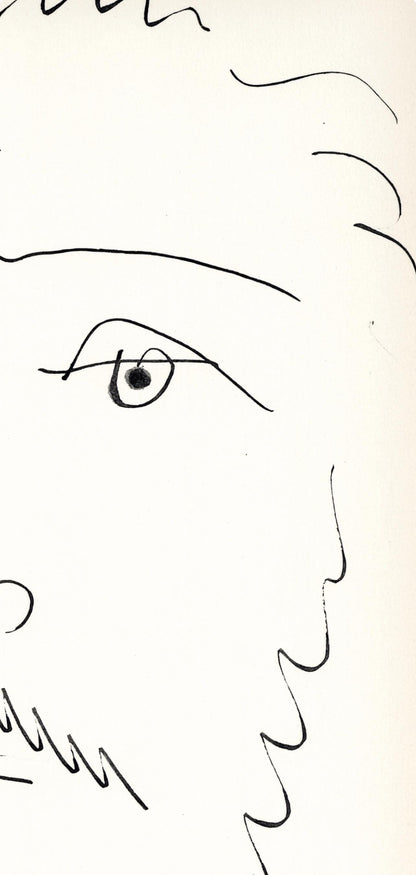Pablo Picasso, Visage D'Homme Barbu, De Face (Cramer No. 84), 40 Dessins De Picasso En Marge Du