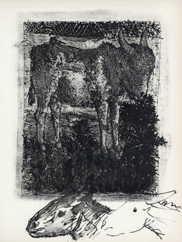 Pablo Picasso, Anes, Sur Une Planche Grave (Cramer No. 84), 40 Dessins De Picasso En Marge Du
