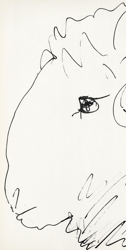Pablo Picasso, Tte De Blier (Cramer No. 84), 40 Dessins De Picasso En Marge Du Buffon, Lithograph