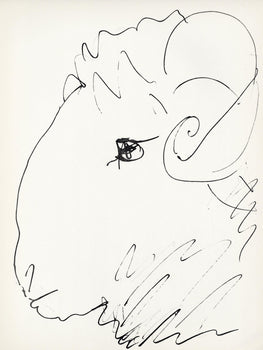 Pablo Picasso, Tte De Blier (Cramer No. 84), 40 Dessins De Picasso En Marge Du Buffon, Lithograph