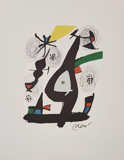 Joan Mir, Composition (Mourlot 1212-1225; Cramer 248), La Mlodie Acide, Lithograph