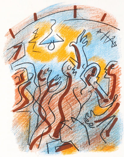 Andr Masson, Composition (Cramer 97), Une Toile De Craie, Lithograph