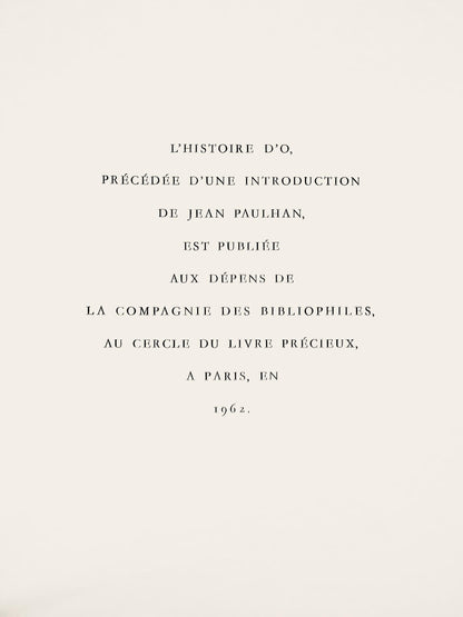 Lonor Fini, Composition, Histoire D'O, Lithograph