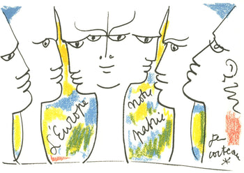 Jean Cocteau, Composition, Nous Croyons En L'Europe, Silkscreen