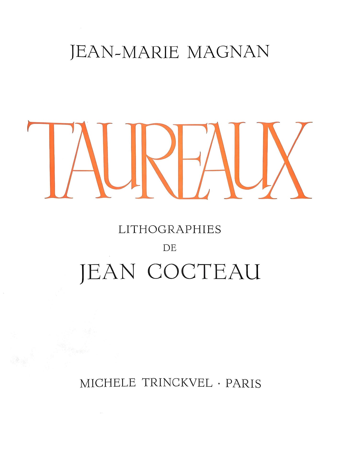 Jean Cocteau, Composition, Taureaux, Lithograph