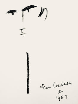 Jean Cocteau, Composition, Taureaux, Lithograph