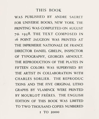 Maurice De Vlaminck, Vallee De L'Avre, Lithograph