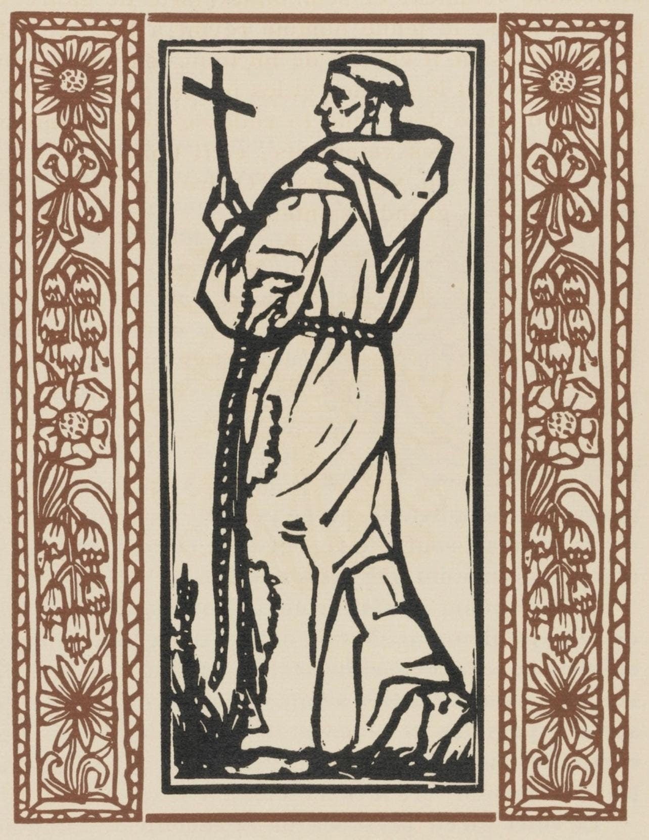 Mile Bernard, Composition (Morane, No. 100), Les Petites Fleurs De St. Franoise, Woodcut