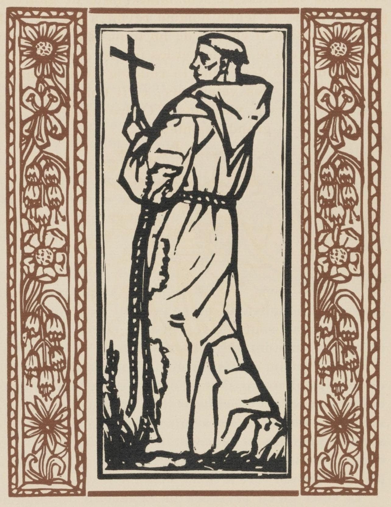 Mile Bernard, Composition (Morane, No. 100), Les Petites Fleurs De St. Franoise, Woodcut