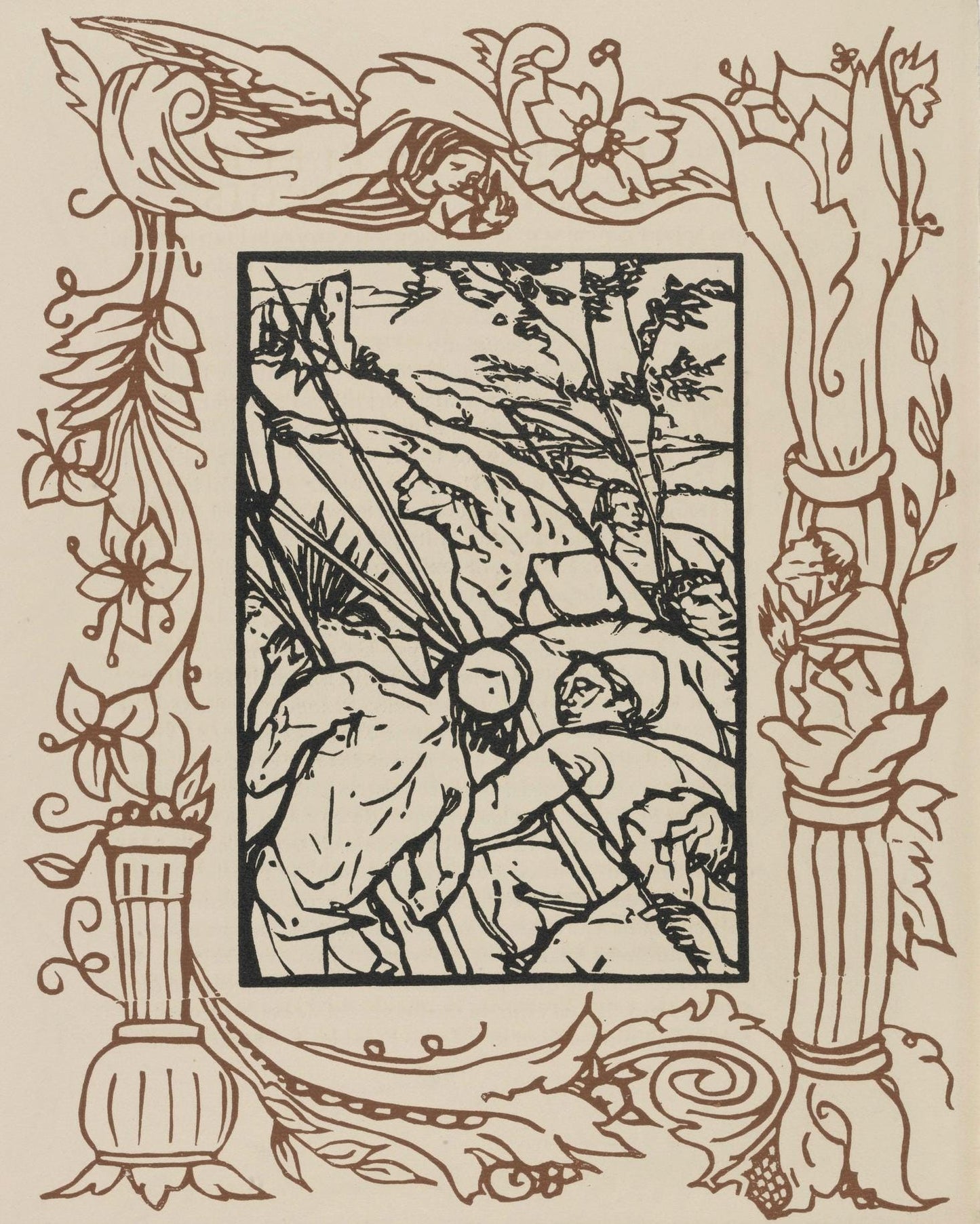 Mile Bernard, Composition (Morane, No. 100), Les Petites Fleurs De St. Franoise, Woodcut