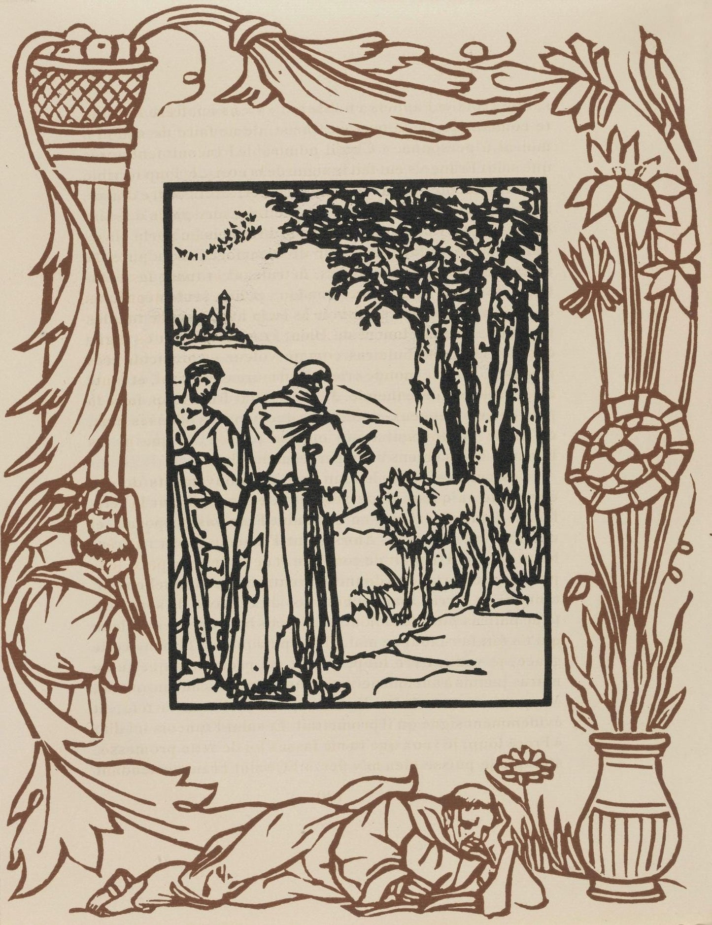 Mile Bernard, Composition (Morane, No. 100), Les Petites Fleurs De St. Franoise, Woodcut