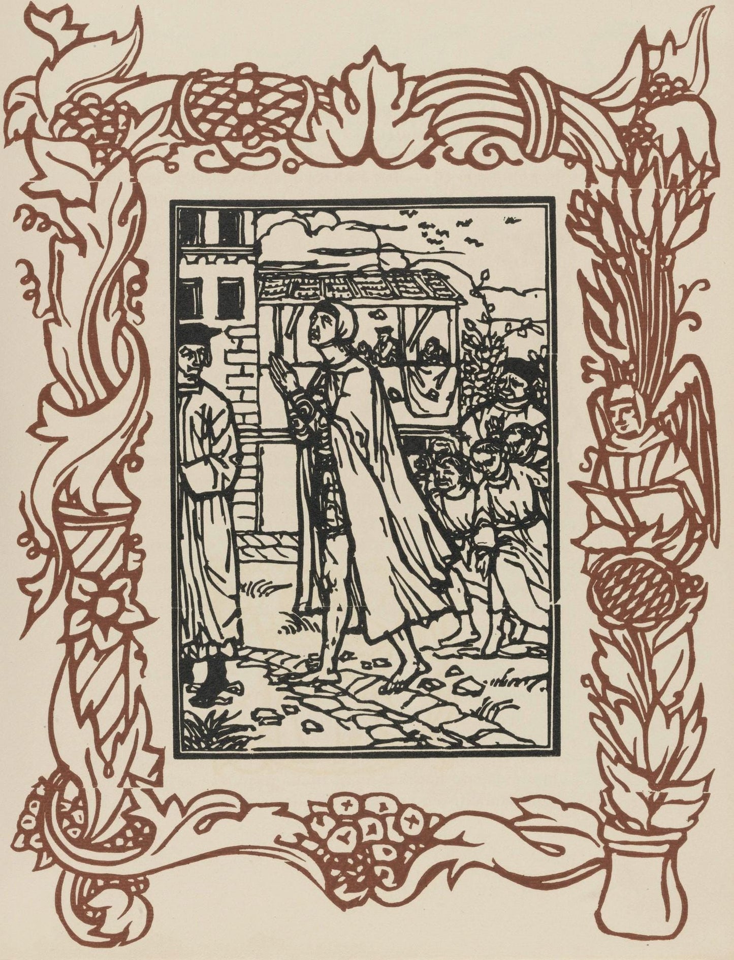 Mile Bernard, Composition (Morane, No. 100), Les Petites Fleurs De St. Franoise, Woodcut