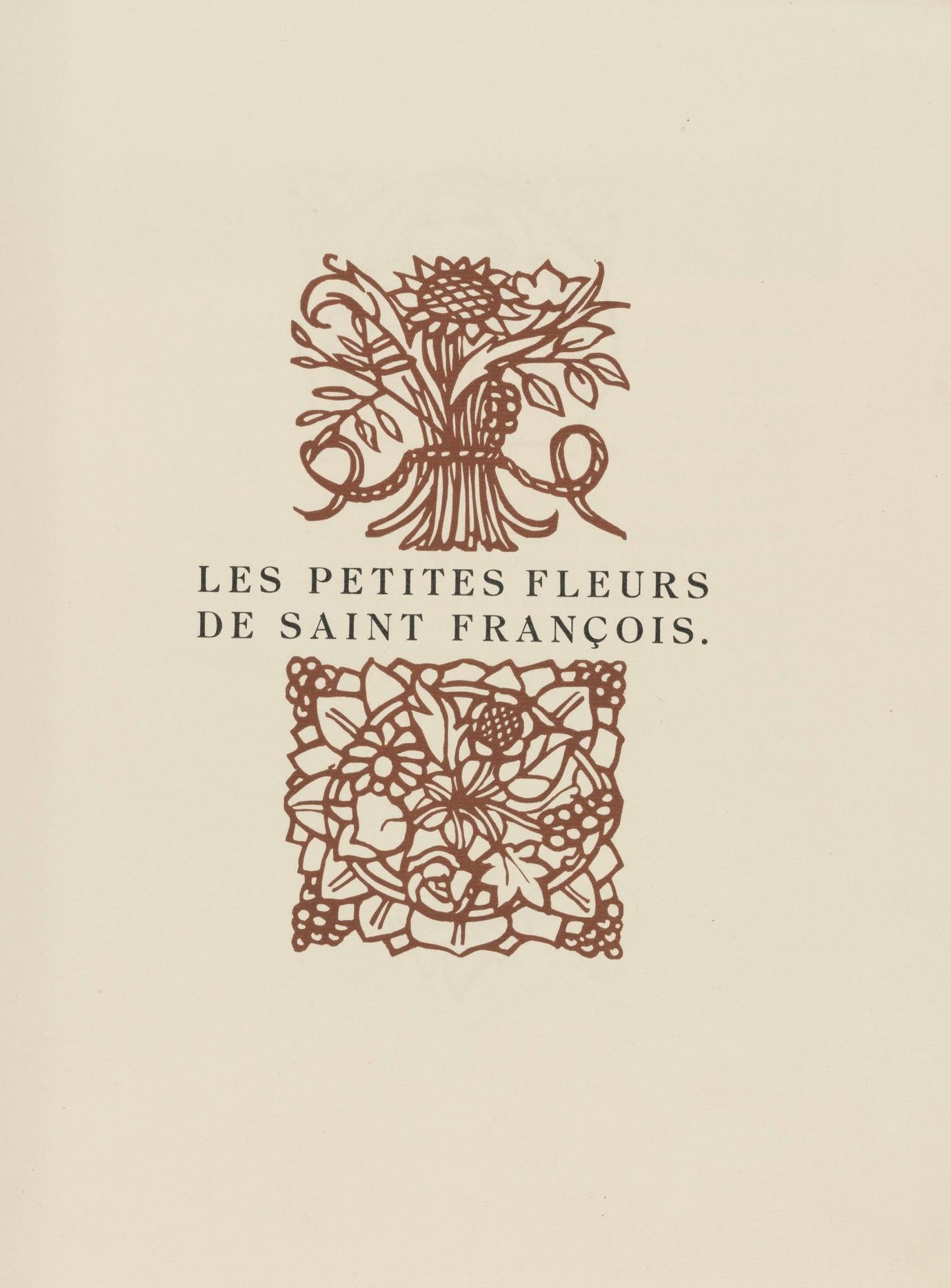 Mile Bernard, Composition (Morane, No. 100), Les Petites Fleurs De St. Franoise, Woodcut