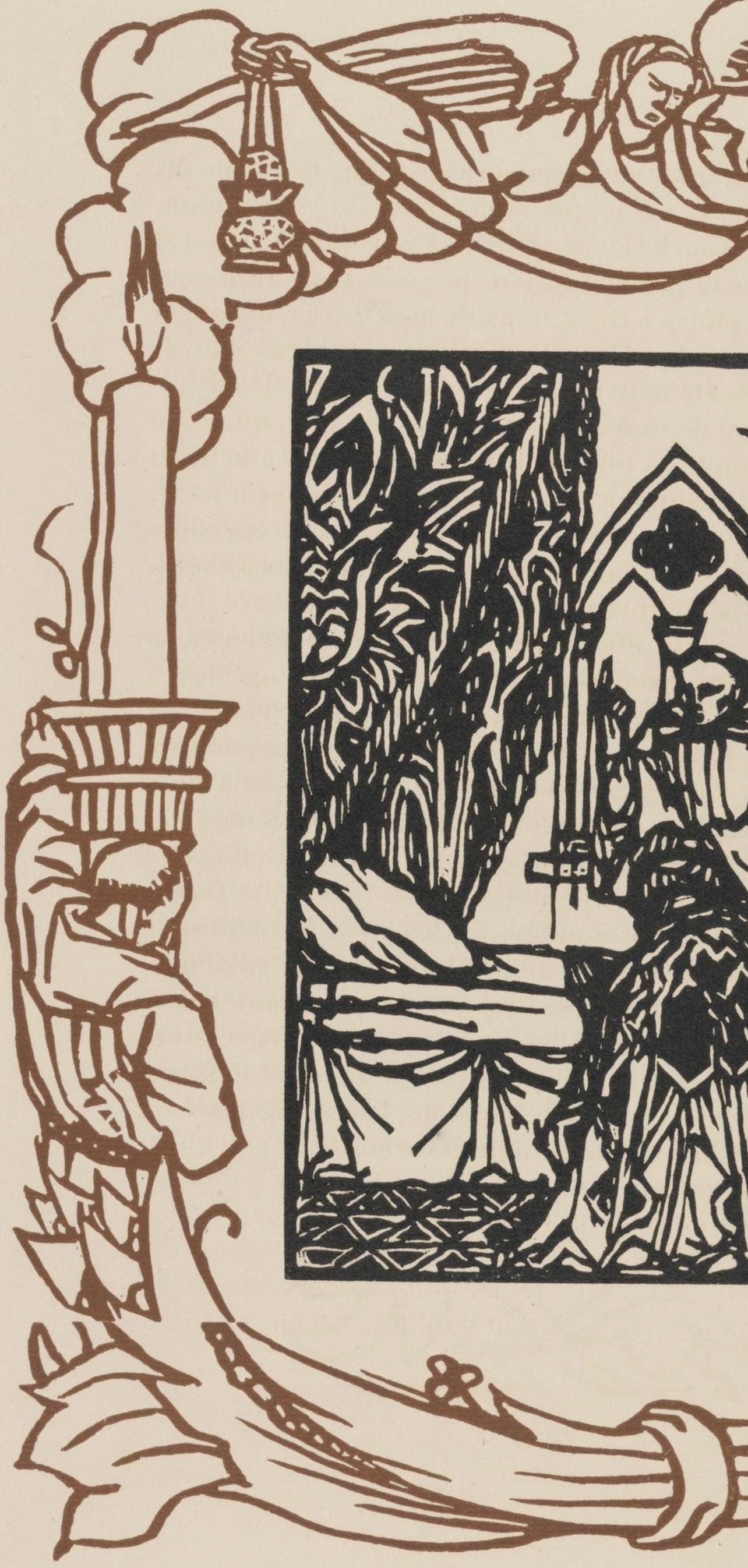 Mile Bernard, Composition (Morane, No. 100), Les Petites Fleurs De St. Franoise, Woodcut