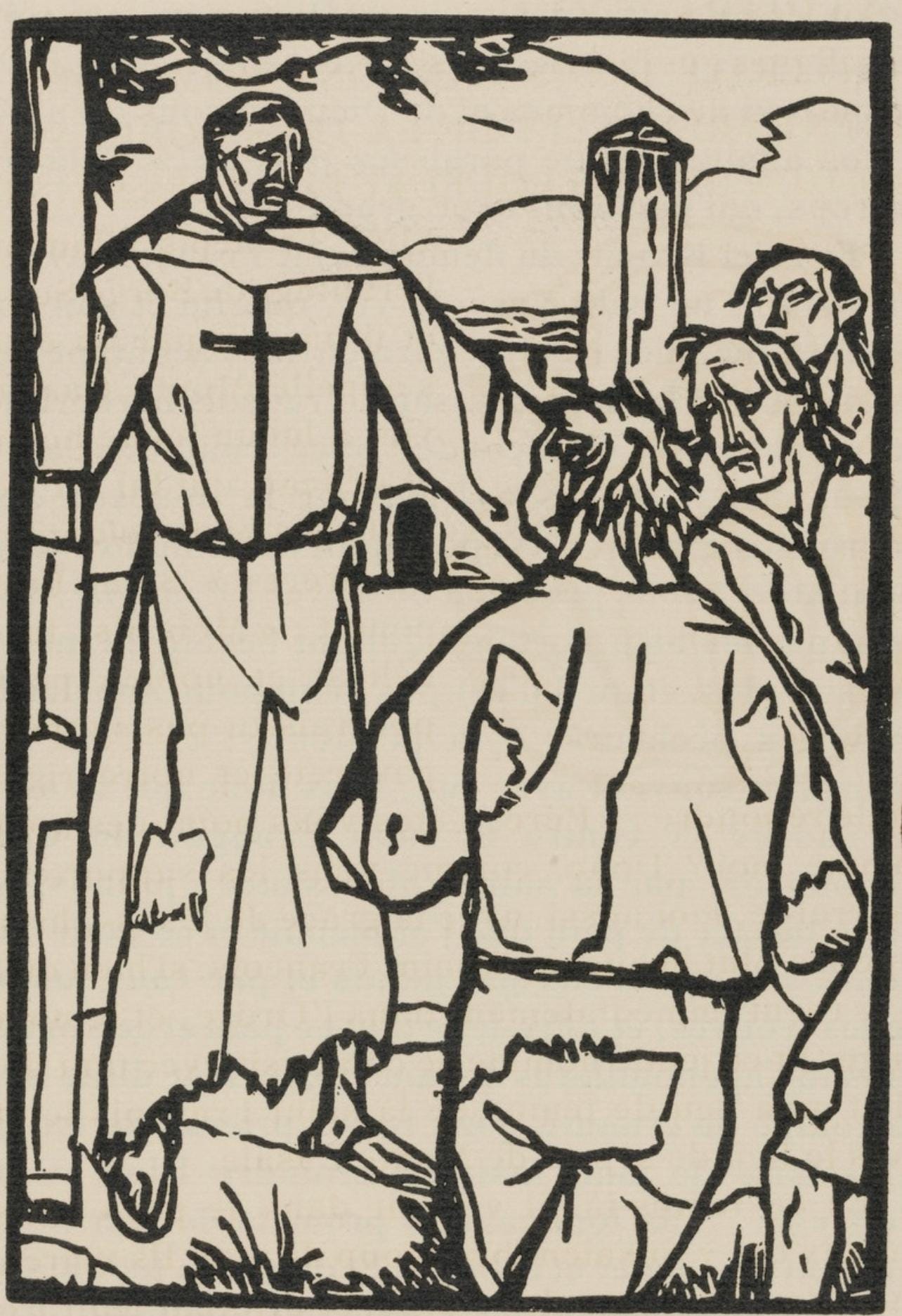 Mile Bernard, Composition (Morane, No. 100), Les Petites Fleurs De St. Franoise, Woodcut